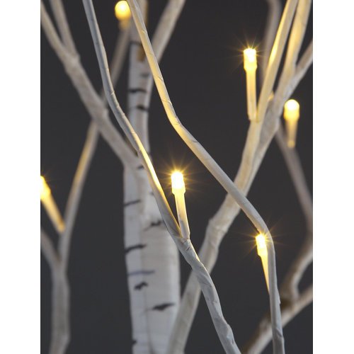 The Holiday Aisle 7' White Birch Artificial Christmas Tree with 120